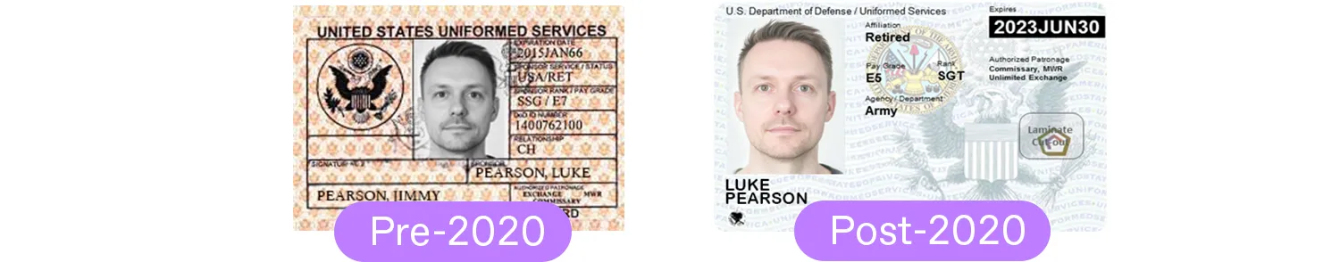 Evolution of Uniformed Services ID cards
